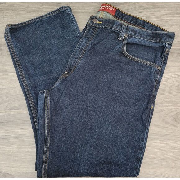 Arizona Jean Co Mens 42 x 30 Original Boot Cut Dark Wash Blue‎ Jeans Pre-Owned - Picture 1 of 13